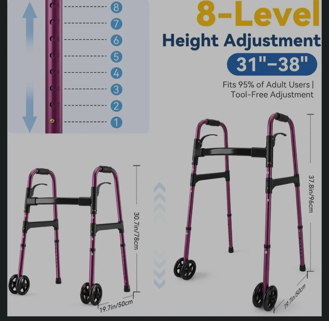 walker compact folding w/skis  brand new - photo 3