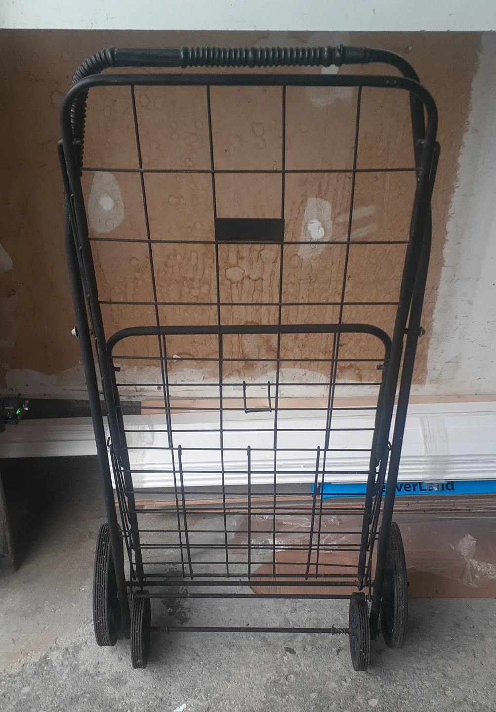 Black Metal Shopping Utility Cart with four working wheels. - photo 5