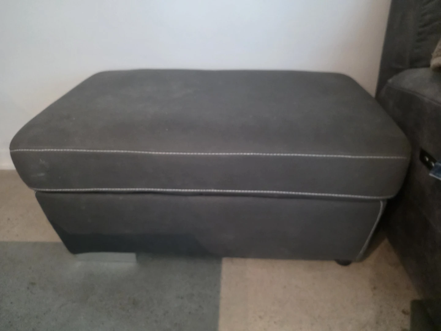 Grey Storage Ottoman