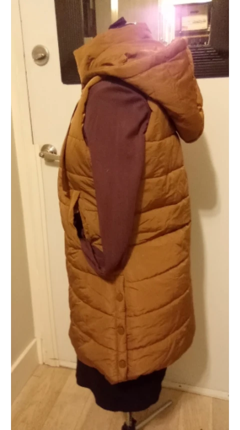 Tan Hooded Puffer Vest - photo 3