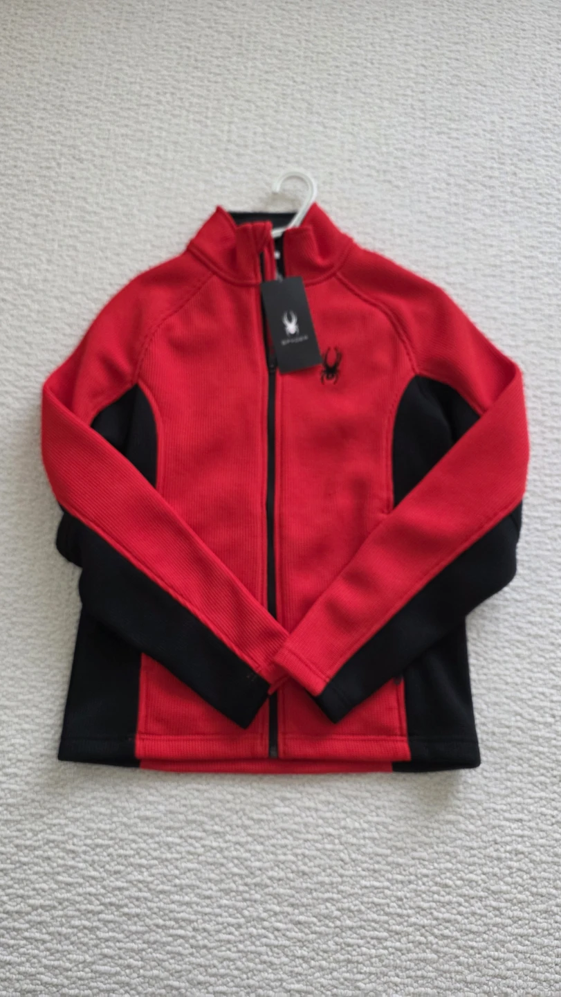 New Spyder Fleece Jacket - Red/Black