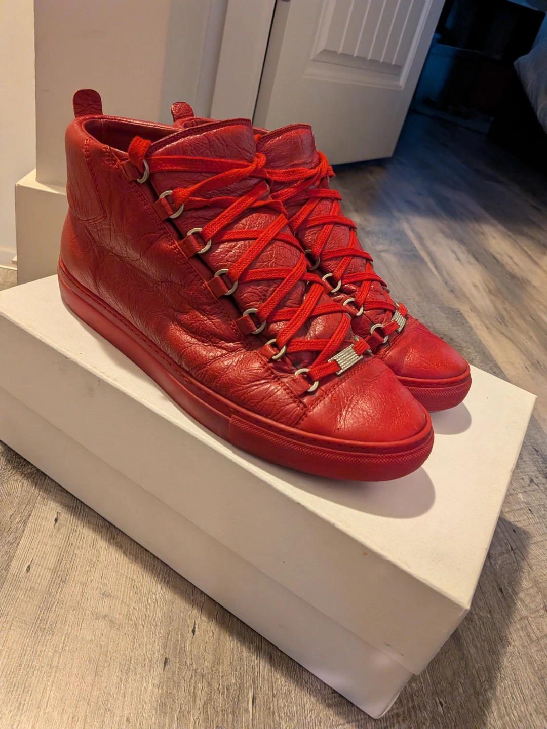 Balenciaga Red High-Top Sneakers - photo 2