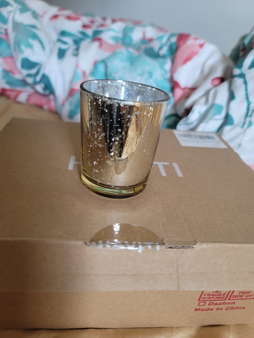 Haviti Gold Votive Candle Holder