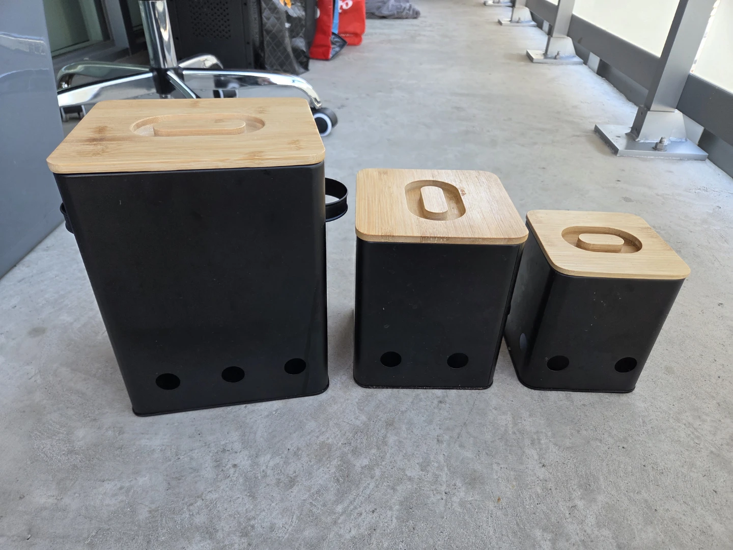 Set of 3 Vegetable Storage Canisters - photo 4
