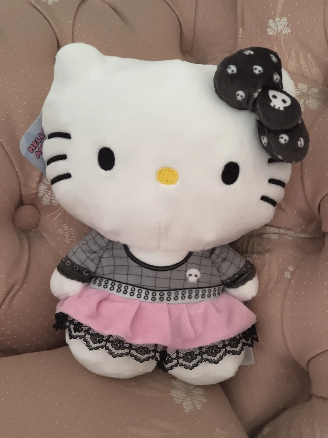 SKULL Hello Kitty Plush Doll