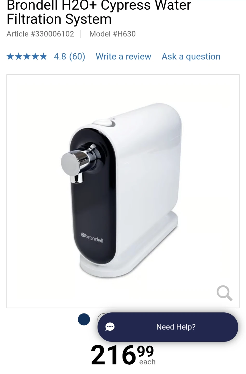 Brondell H2O+ Cypress Water Filtration System