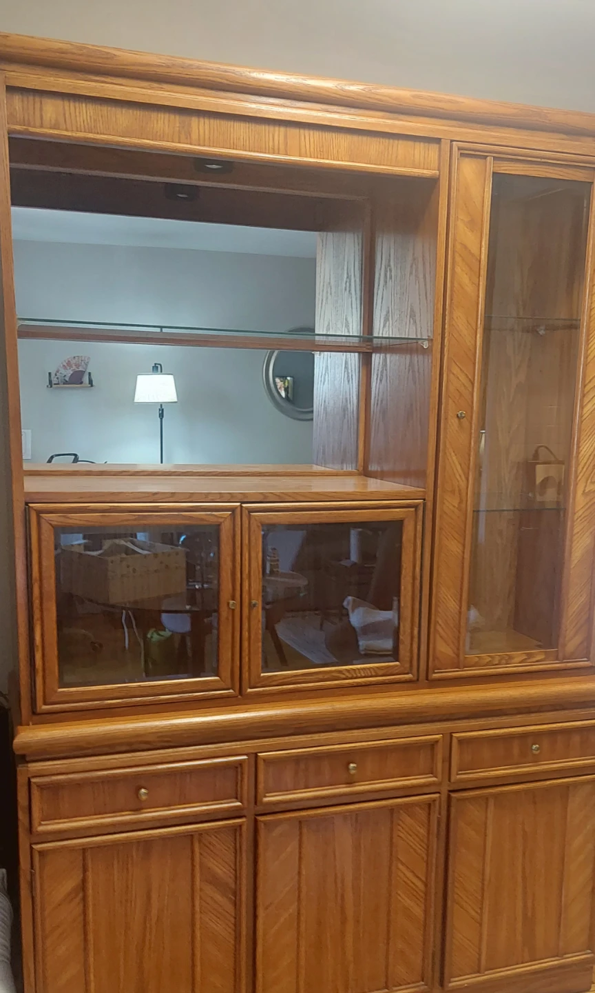 Kroehler Oak Dining Hutch