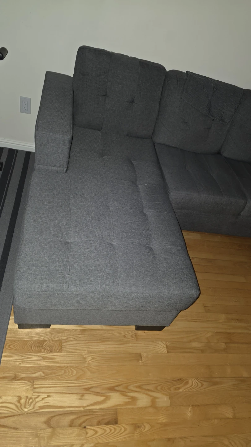 We sell gray fabric L-shaped 4-seater sofas (Mississauge). - photo 2