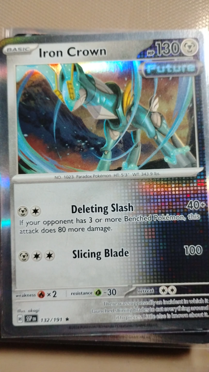 Iron Crown Paradox Pokemon Card 132/191