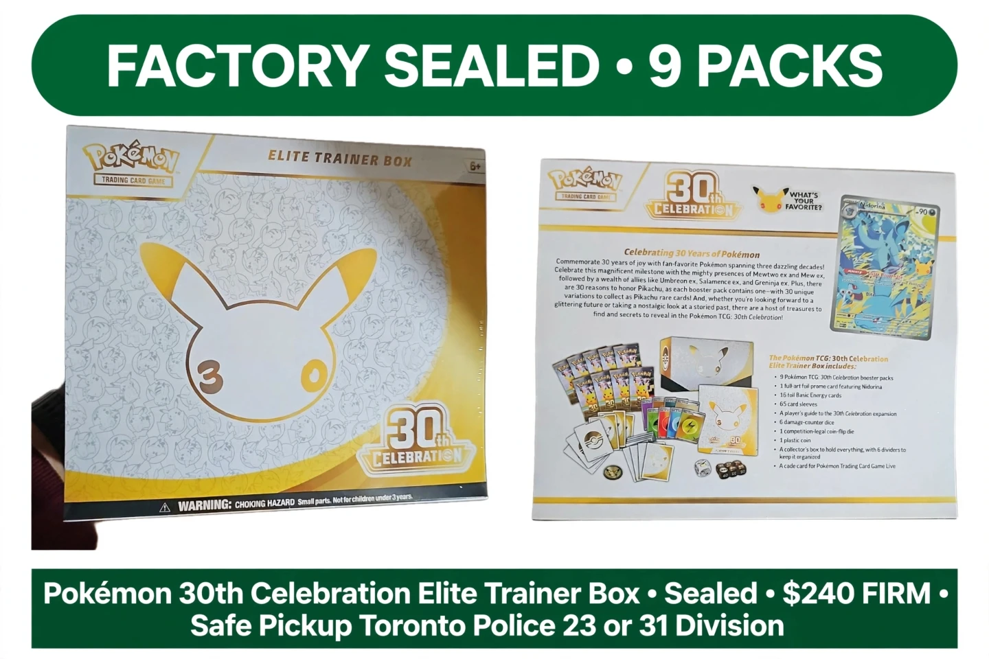 Pokemon 30th Celebration Elite Trainer Box - photo 3