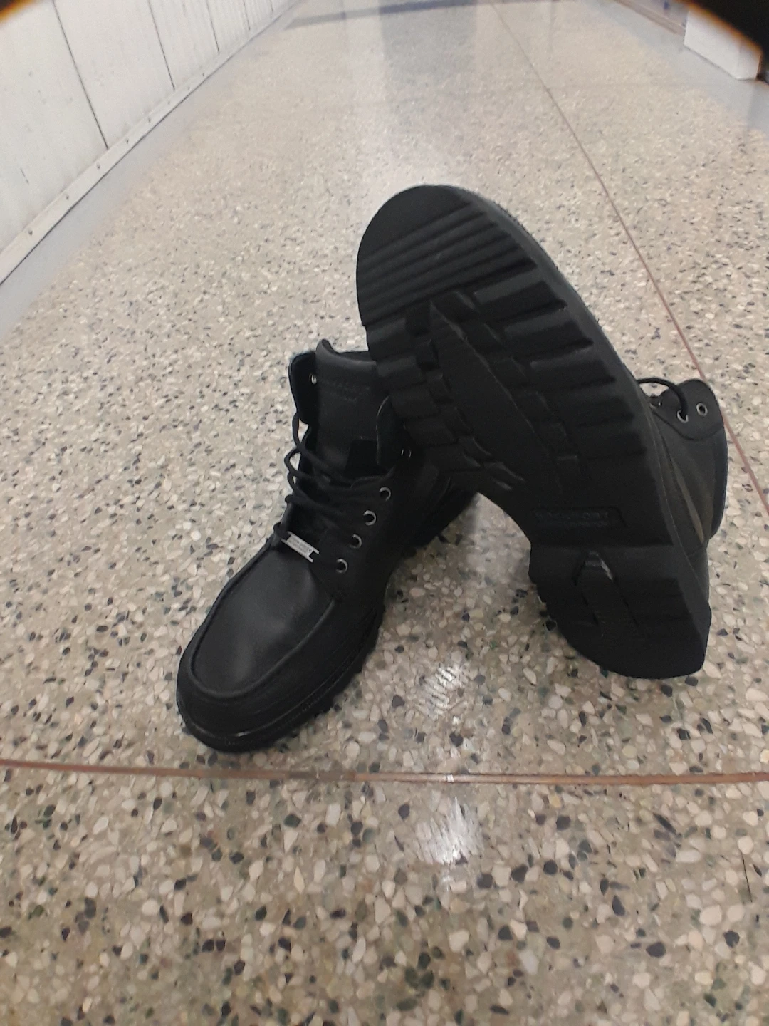 Rockport Black Leather Boots Men's Size 12 - photo 5