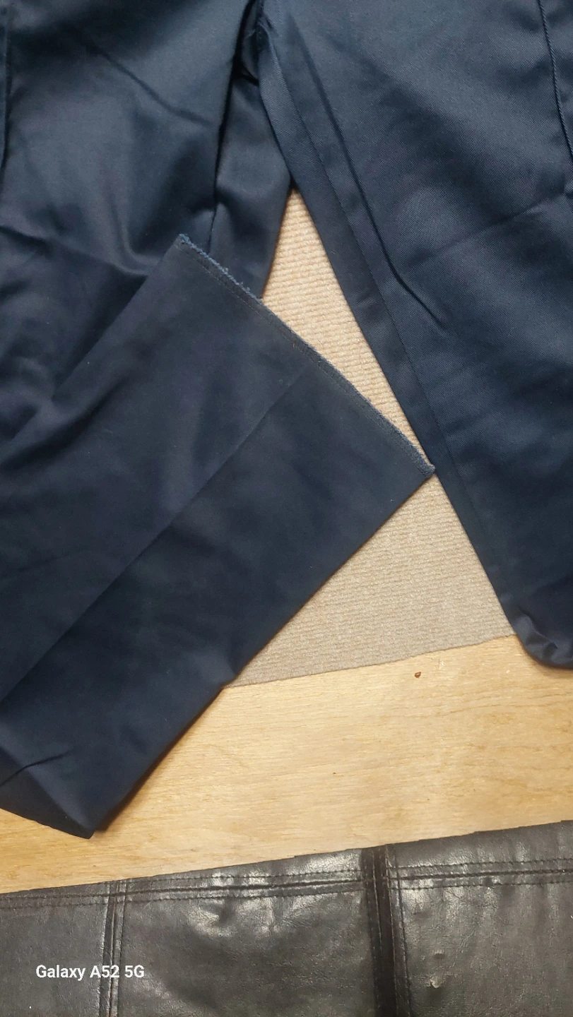 New men's navy blue tactical cargo pants unhemmed - photo 2