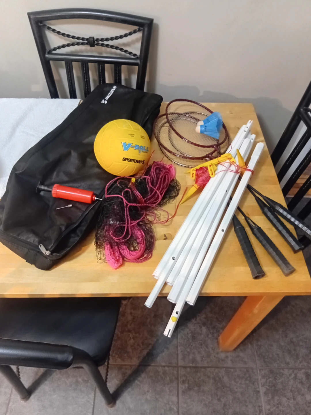 Sportcraft Volleyball and Badminton Set