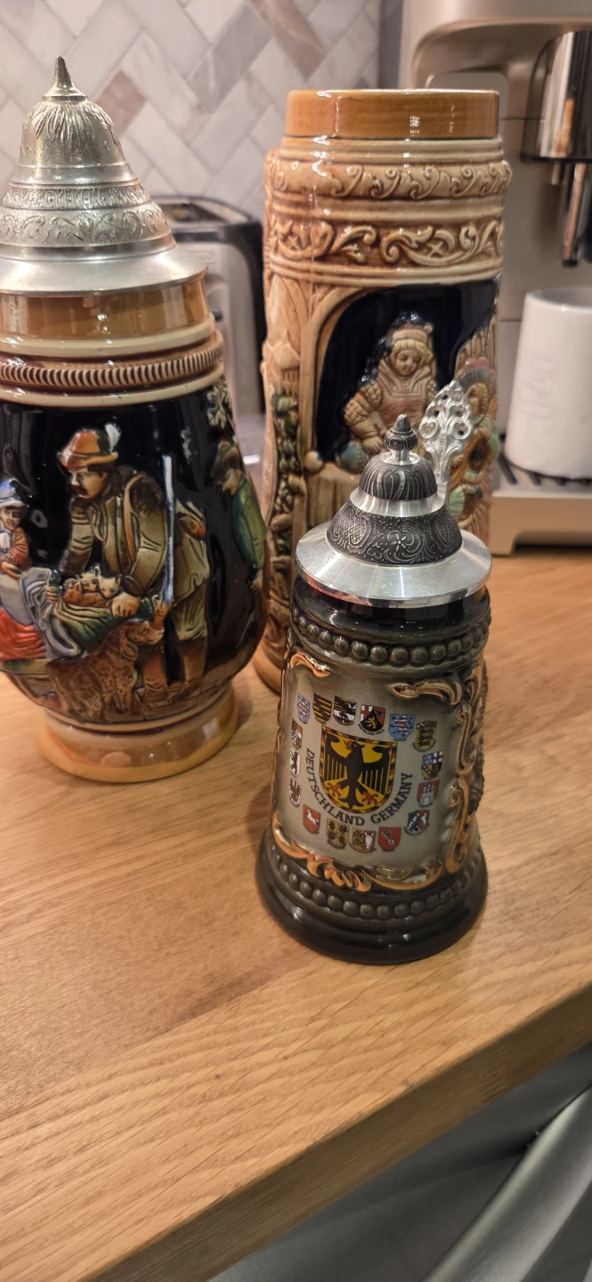 Set of three vintage German beer steins - photo 2