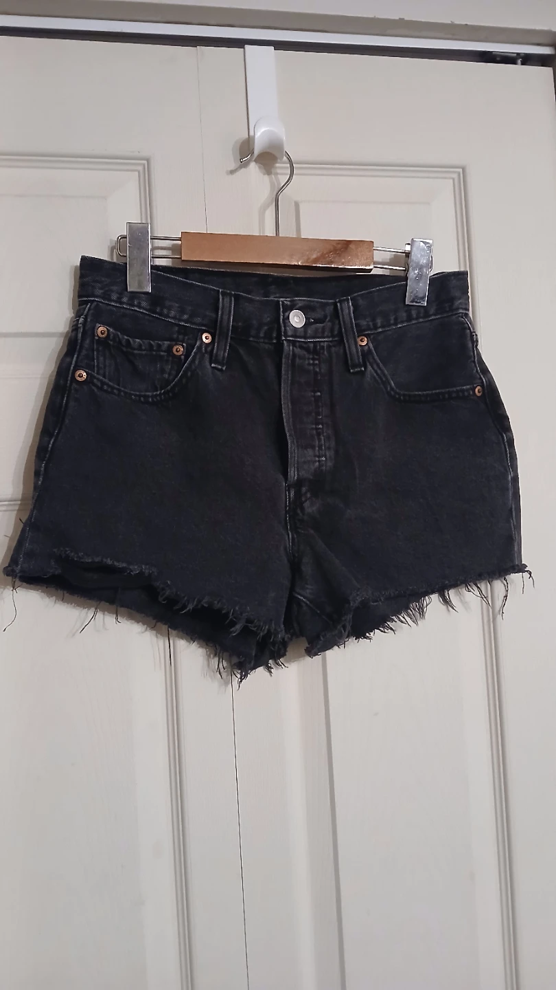 Levi's black denim shorts - photo 2