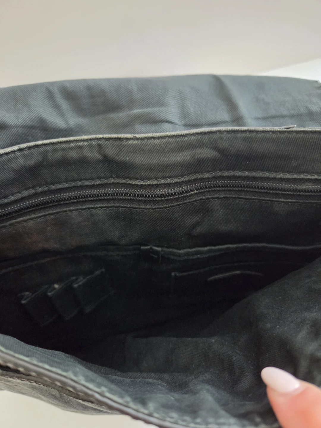 Fossil Black Leather Messenger Bag - photo 3