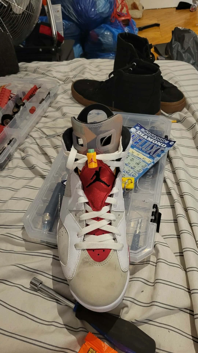 Nike Air Jordan 6 Retro Hare Sneakers - photo 2