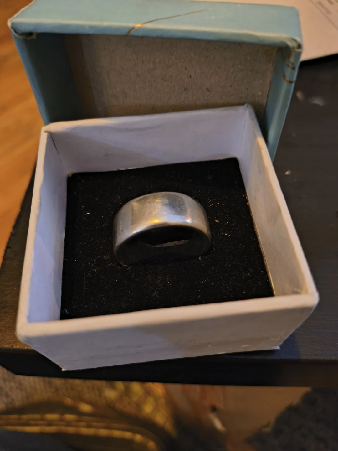 Simple Silver Tone Band Ring