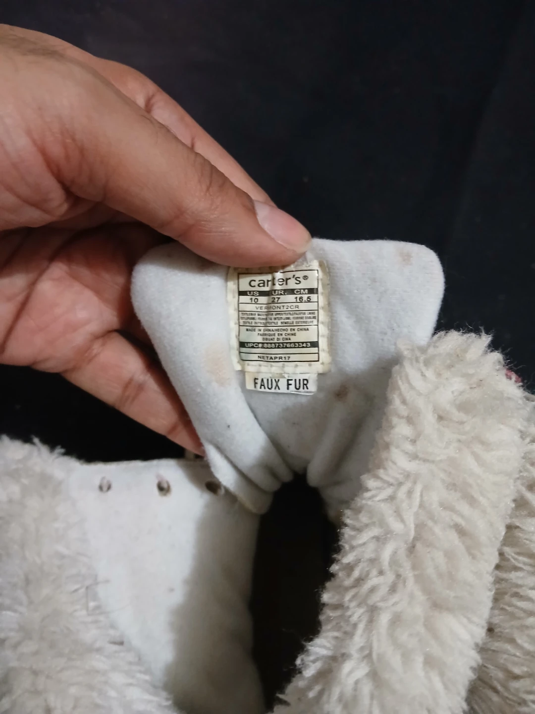 Carter's Kids Quilted Faux Fur Winter Boots Size 10 - photo 4