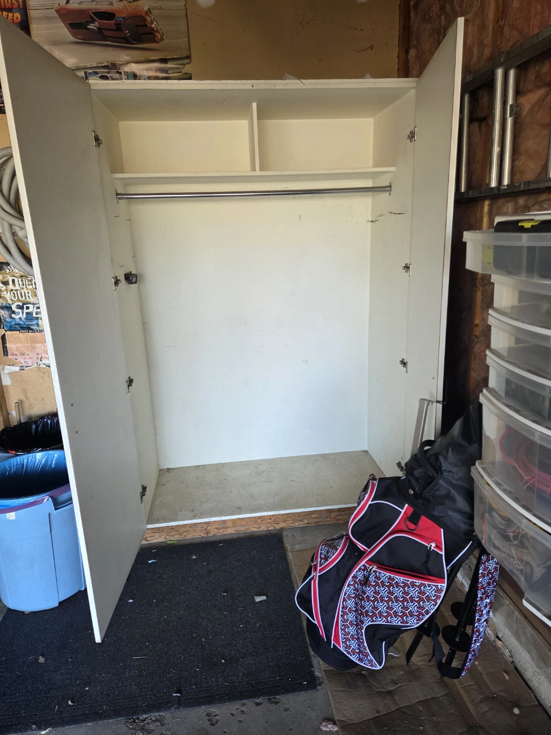 White Two-Door Storage Wardrobe