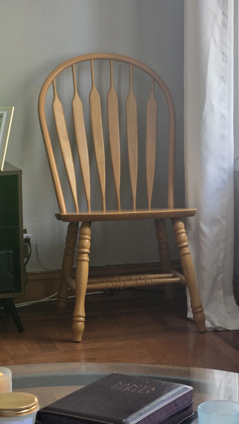 Wooden Windsor Chairs (2 Chairs)