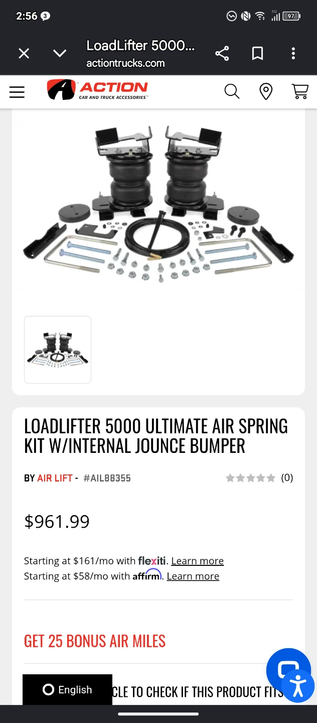 Air Lift LoadLifter 5000 Ultimate Air Spring Kit 88355 - photo 2
