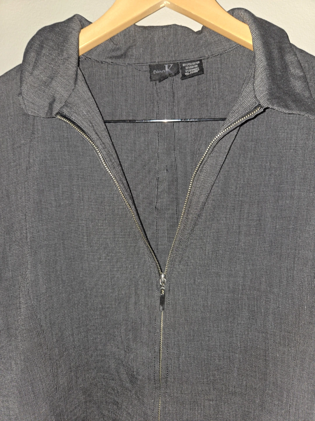 Dina K Gray Zip-Up Jacket Size 16 - photo 2