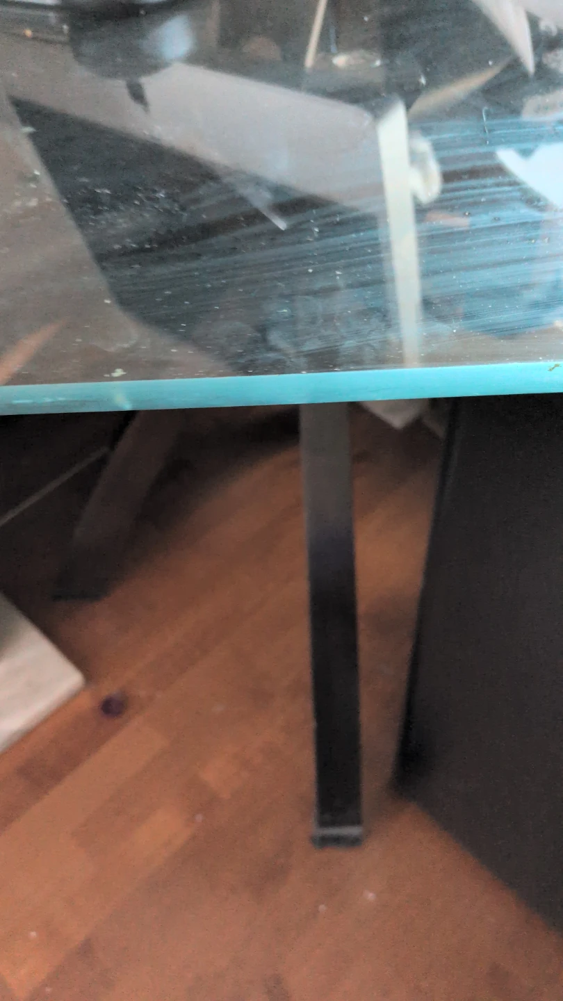 Glass dining table