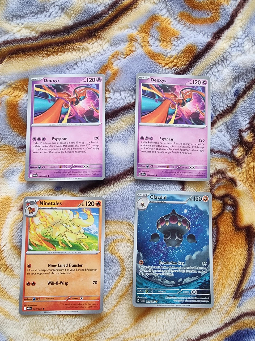 Set of 4 Pokemon Trading Cards