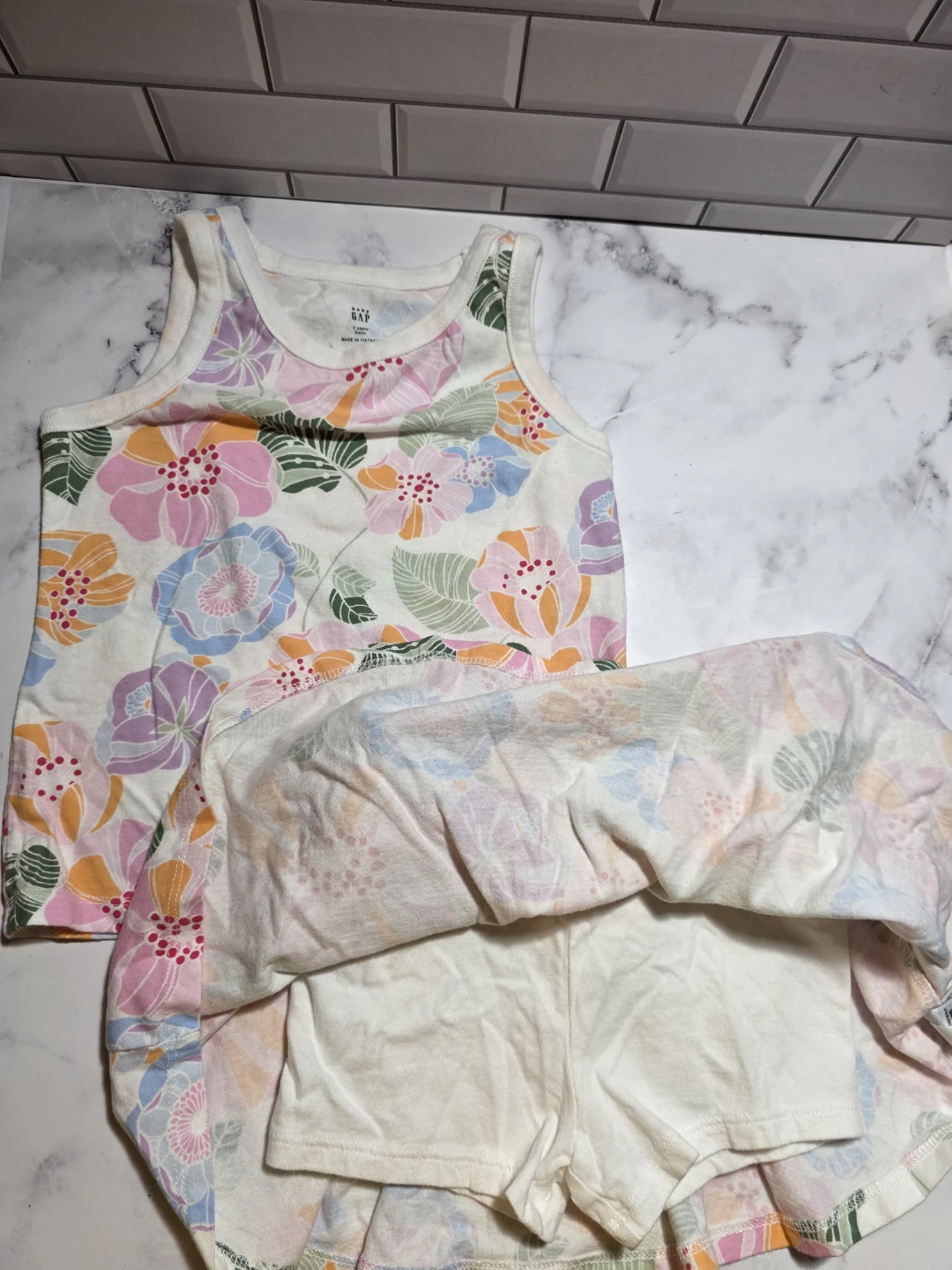Baby Gap Floral Tank and Skort Set - photo 2