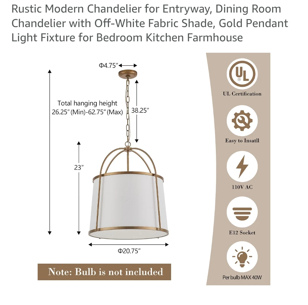 Rustic Modern Gold Pendant Light Fixture - photo 2