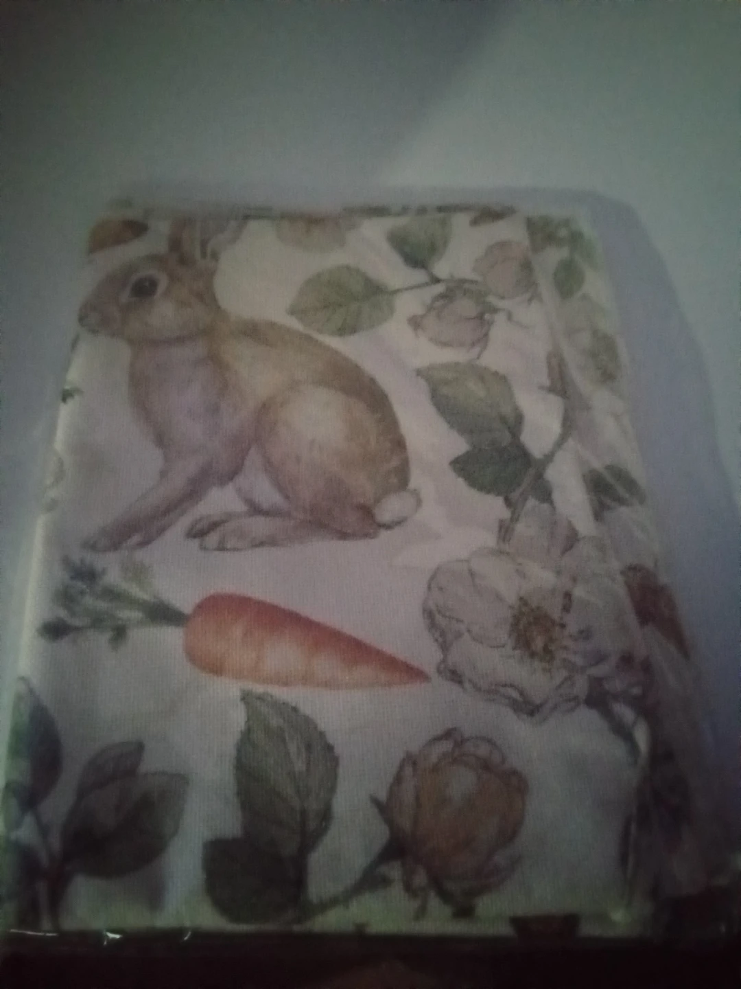 Rabbit and Carrot Pattern Tablecloth runer