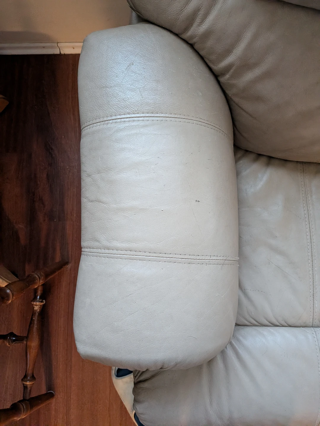 Leather Two-Seater Reclining Sofa - photo 5