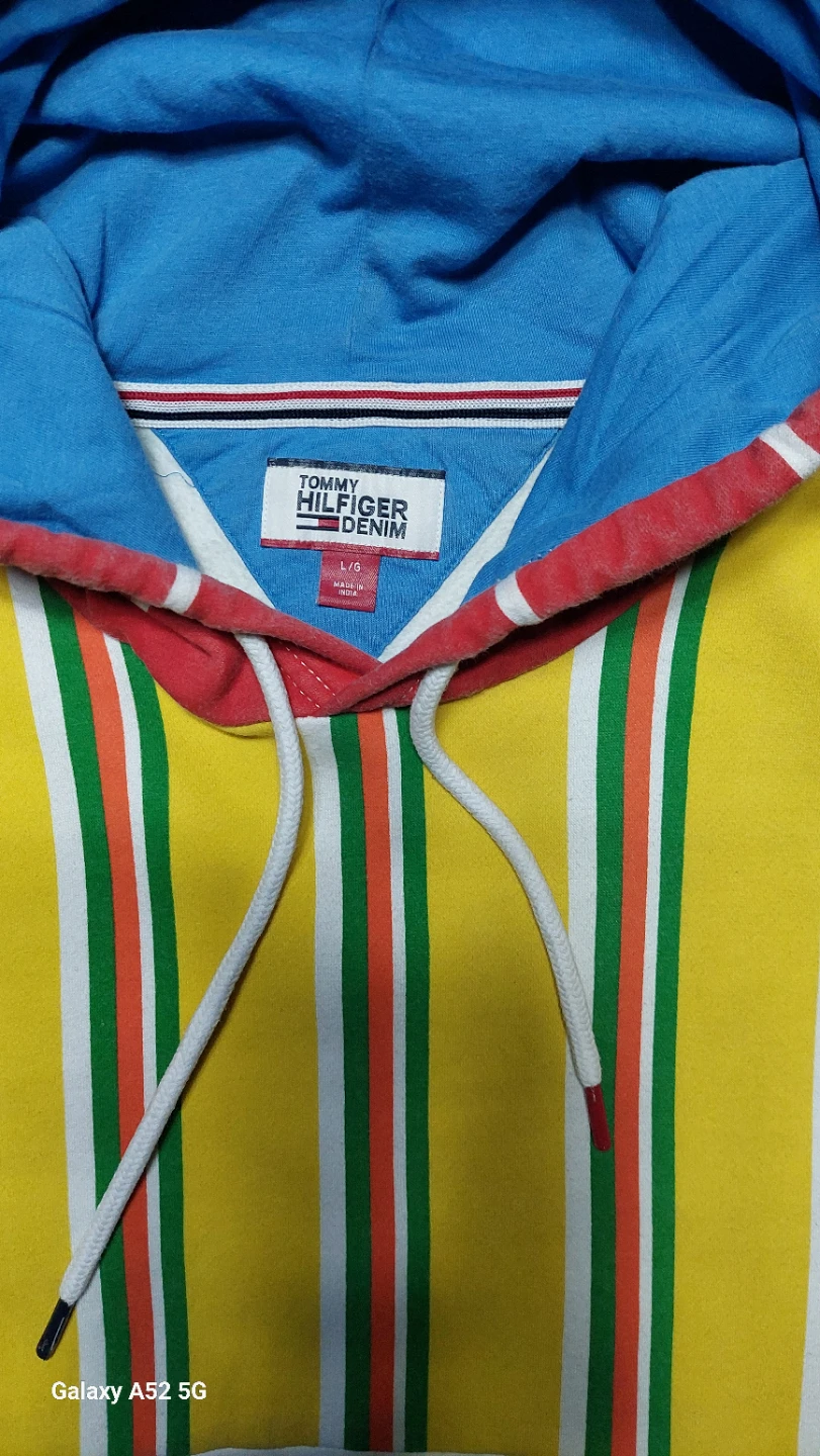 Vintage Tommy Hilfiger Denim Multi-coloured Striped Hoodie - photo 4