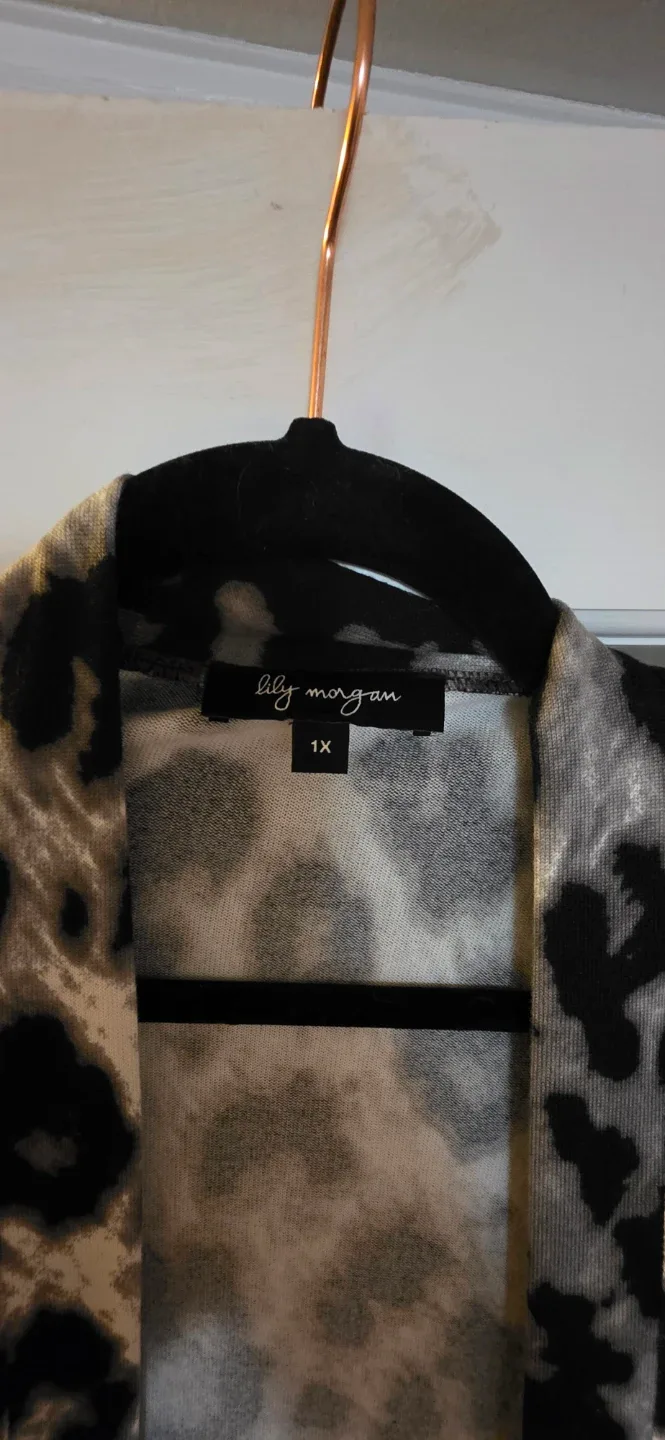 Lily Morgan Leopard Print Cardigan 1X - photo 2