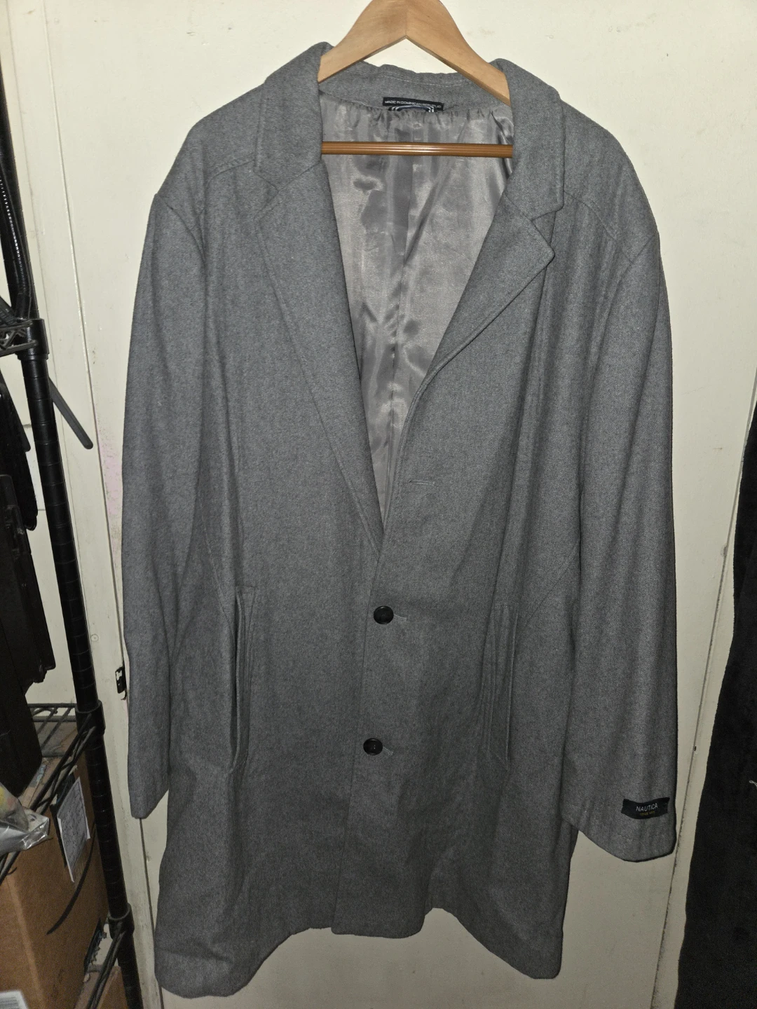 Nautica Long Sports Peacoat in a Men's 52R/ 3XL