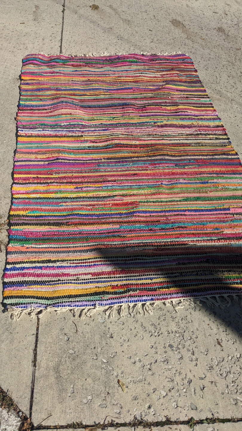 Multicoloured Woven Rag Rug