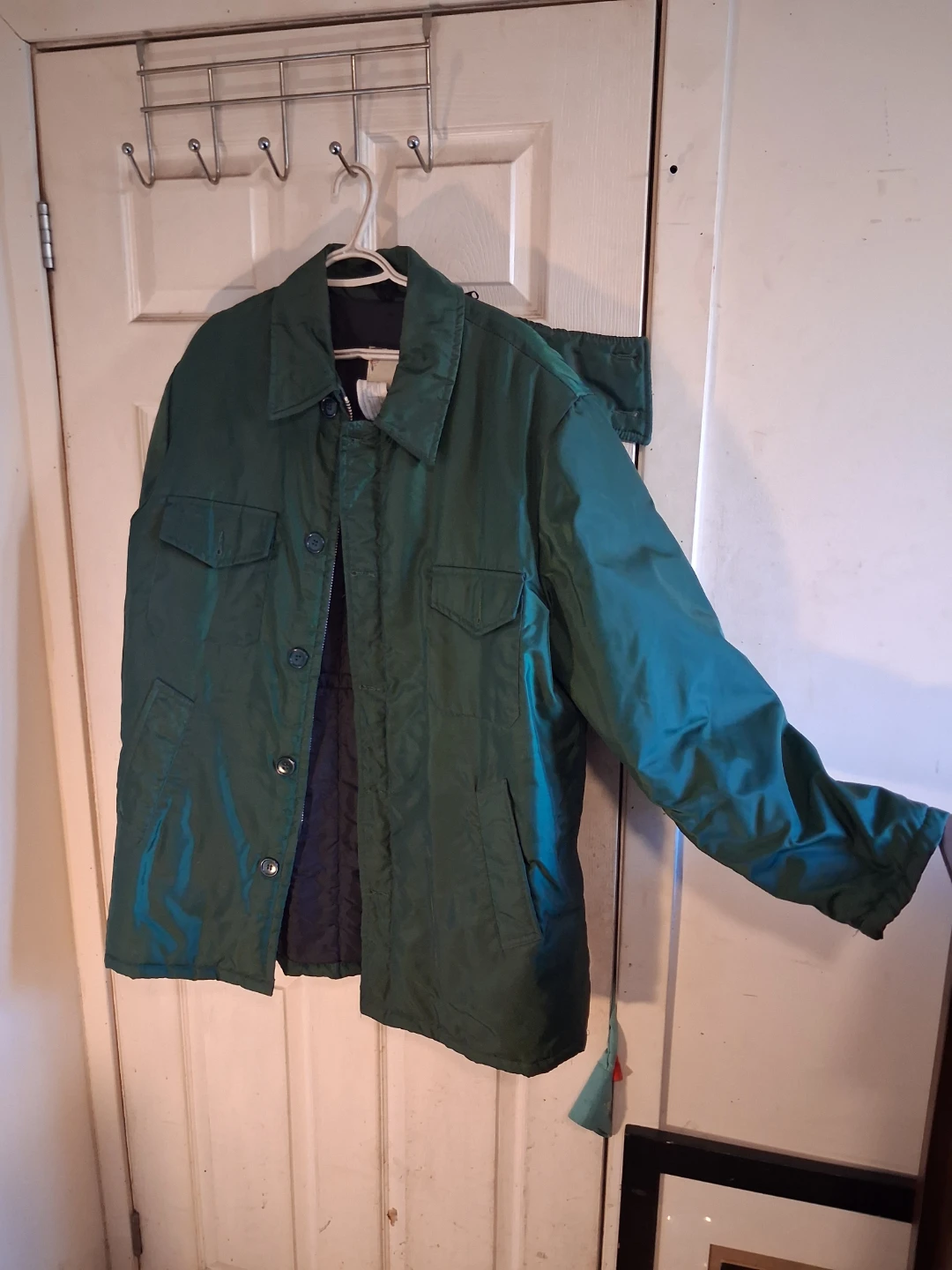 Green Utility Jacket with Detachable Hood - photo 2