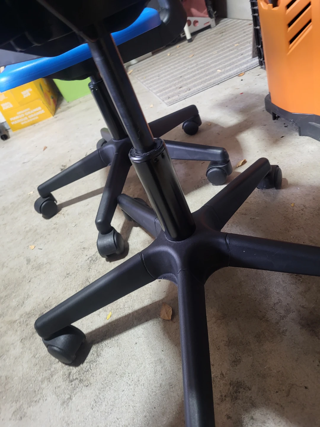 Two Blue Adjustable Rolling Task Chairs - photo 4