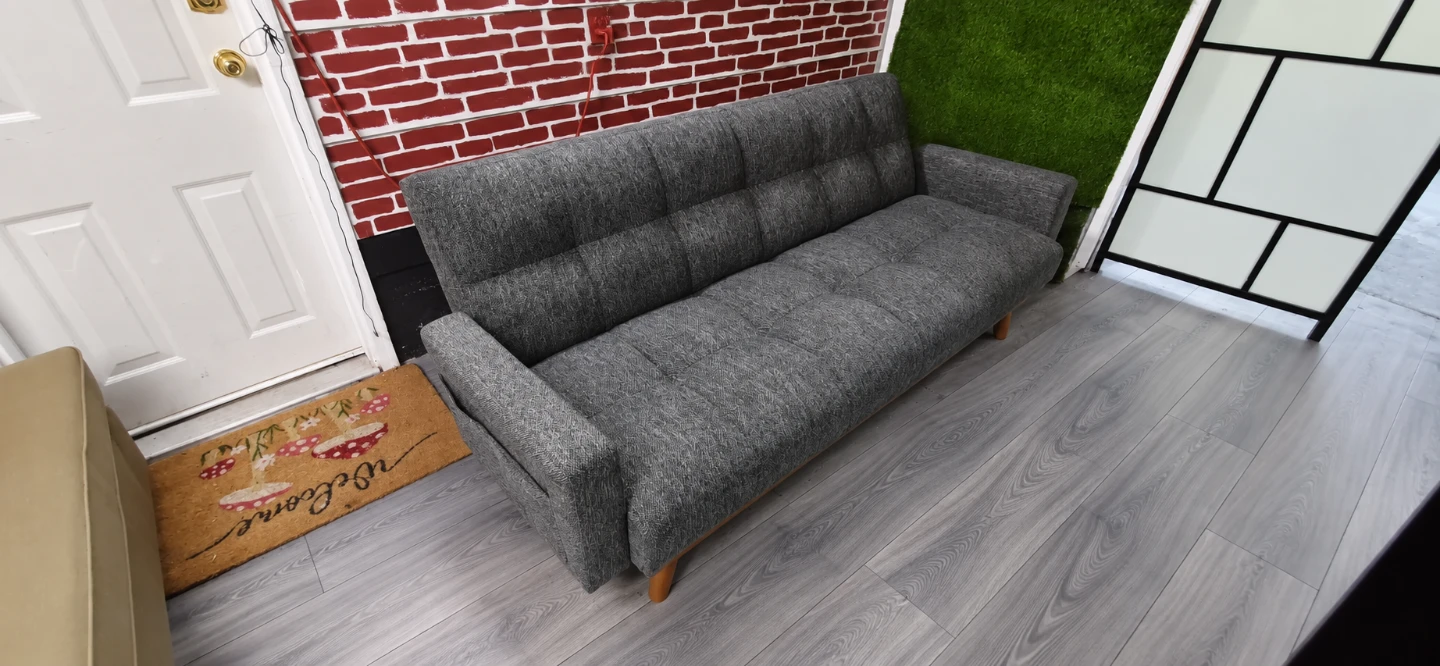 Grey Fabric Sofa Bed - photo 2