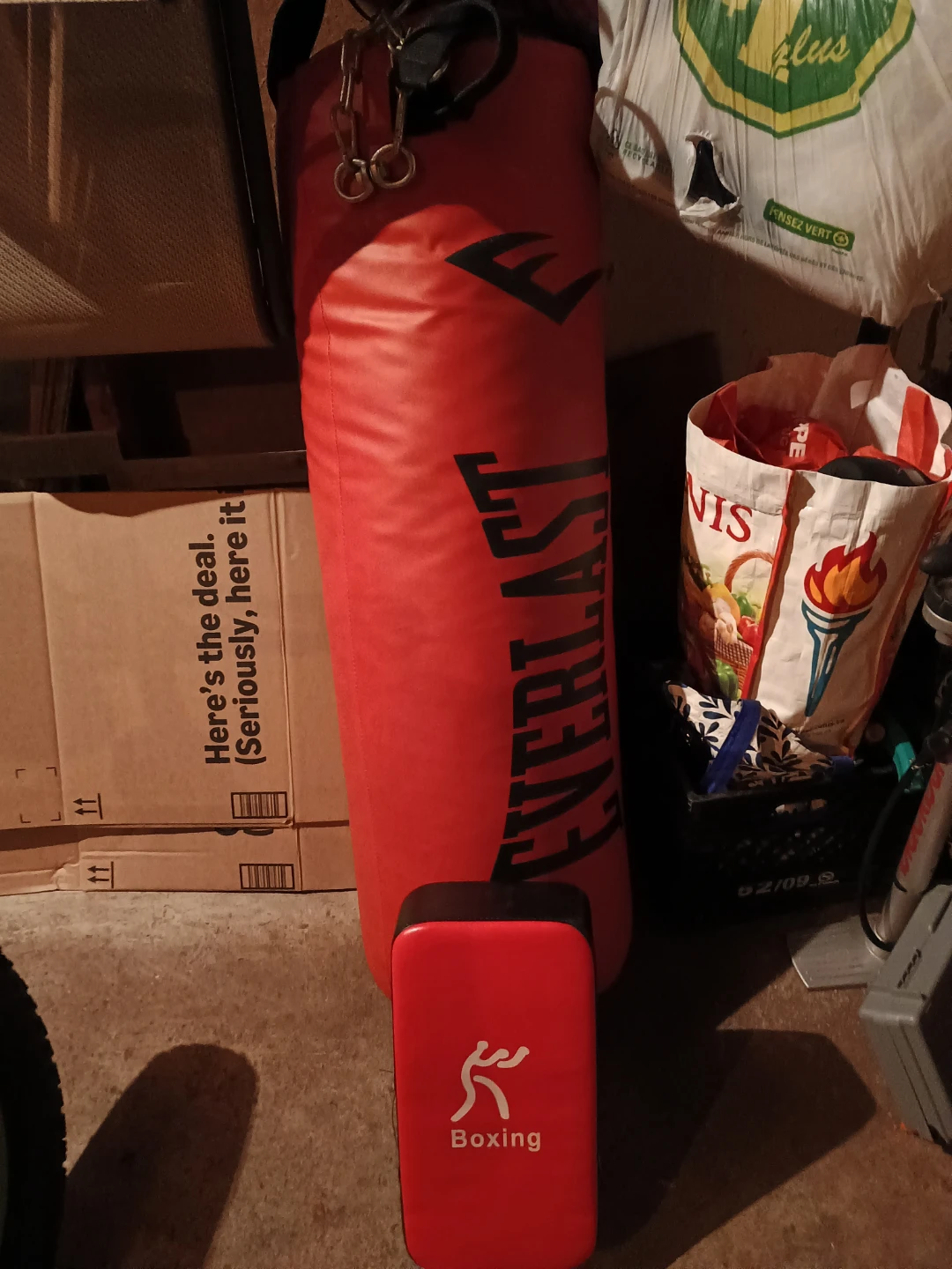 Everlast punching bag and training pad(100 pounds)
