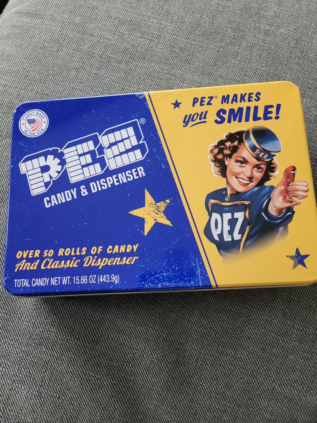 PEZ Candy and Dispenser Tin