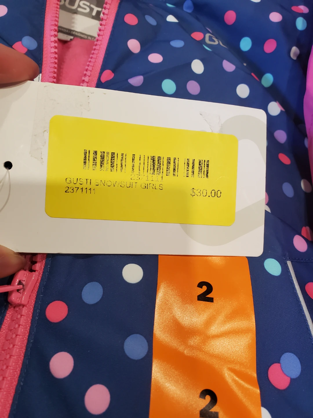 Gusti Girls Polka Dot Snowsuit Size 2 - photo 2