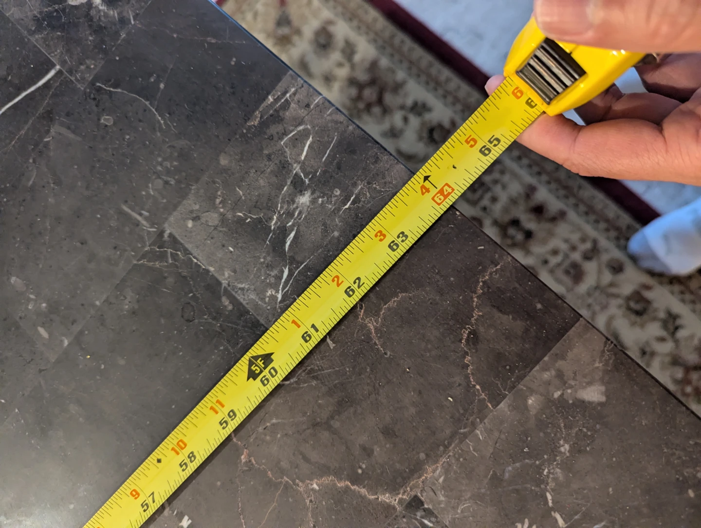 Dark Marble Top Dining Table - photo 2