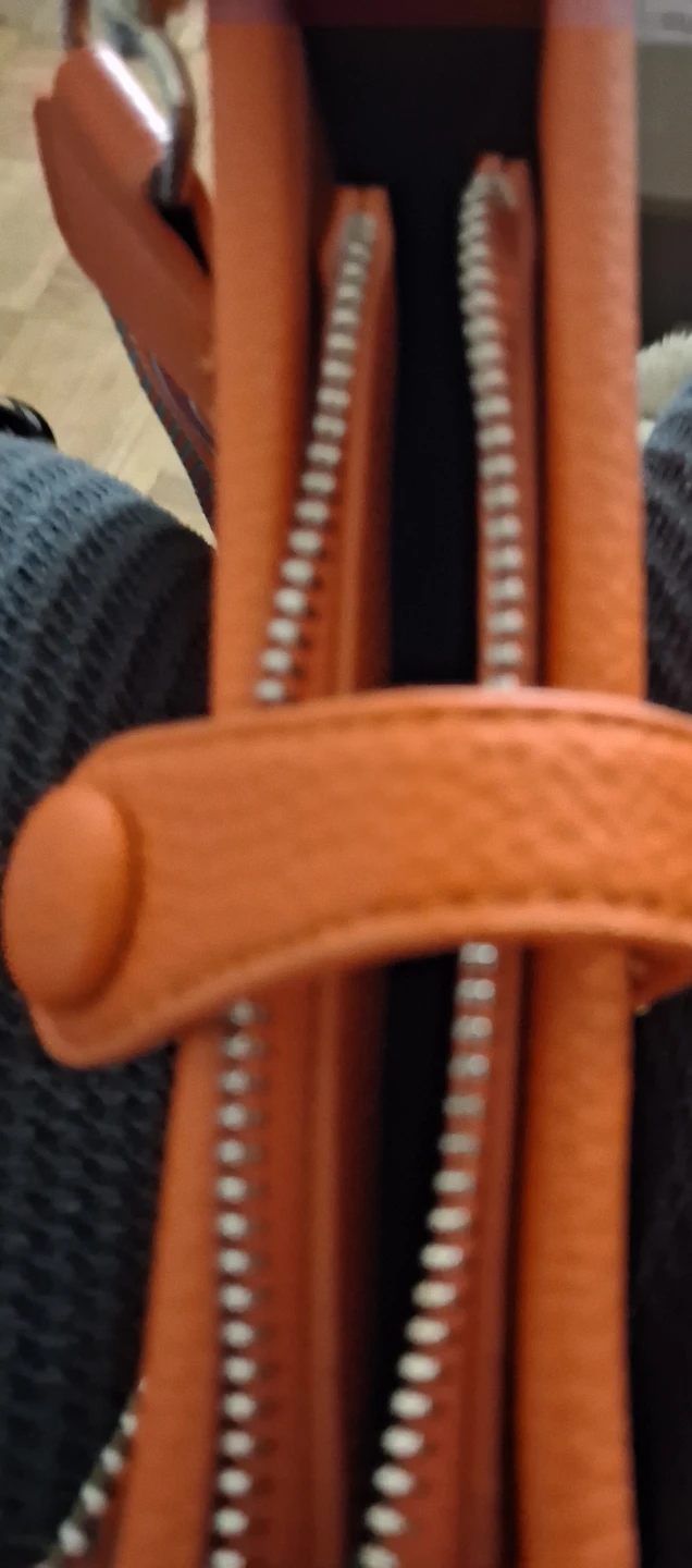 Orange Pebbled Leather Crossbody Bag - photo 5