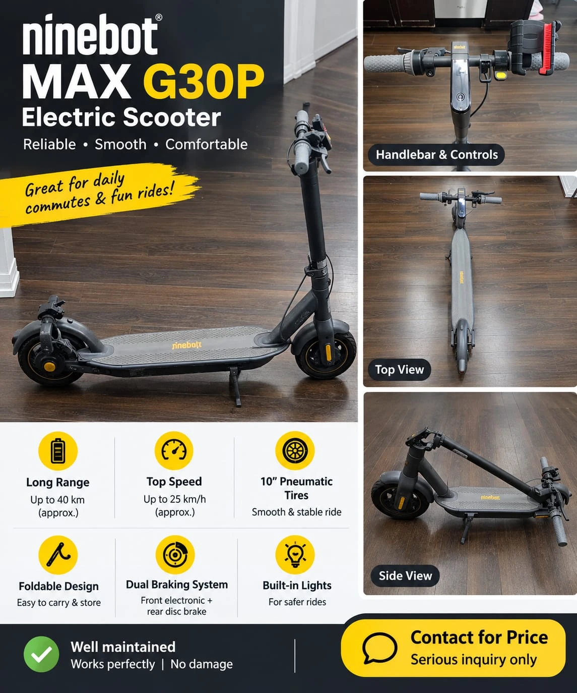 Ninebot MAX G30P Electric Scooter