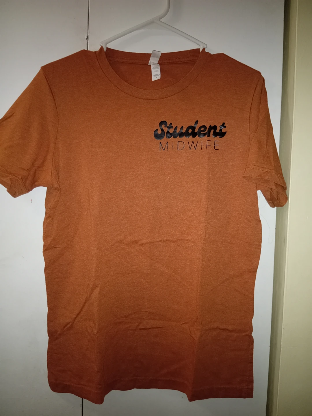 Student Midwife T-Shirt Rust Orange