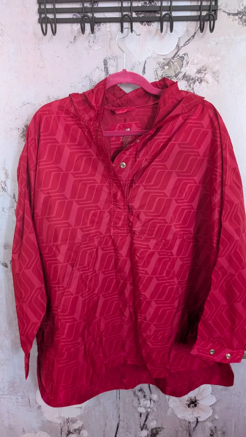 Joe Fresh Red Patterned Pullover Anorak