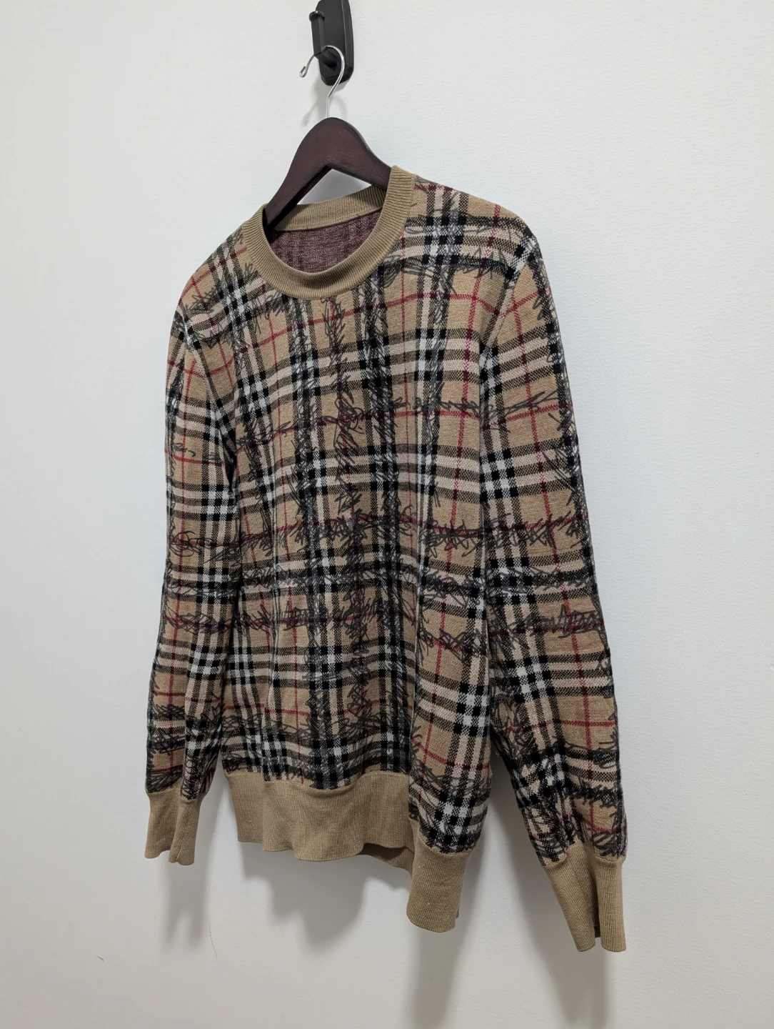 Burberry Check Crewneck Sweater - photo 2