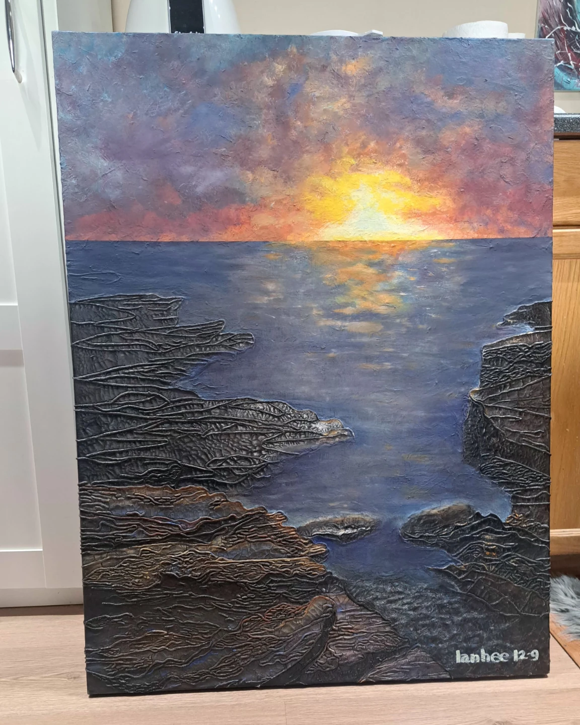 Textured Seascape Canvas Oil Painting